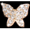 Strap Jewellery Charms /Diamonds butterfly, gold/ OEM