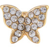Strap Jewellery Charms /Diamonds butterfly, gold/ OEM