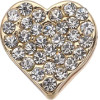 Strap Jewellery Charms /Diamonds heart, gold/ OEM