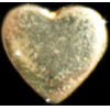 Strap Jewellery Charms /heart, gold/ OEM