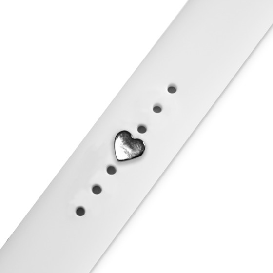 Strap Jewellery Charms /heart, silver/ OEM