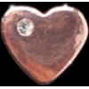 Strap Jewellery Charms /Rhinestone heart, Rose gold/ OEM