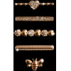 Strap Jewellery Ring + Charm Bee /SET, gold/ OEM