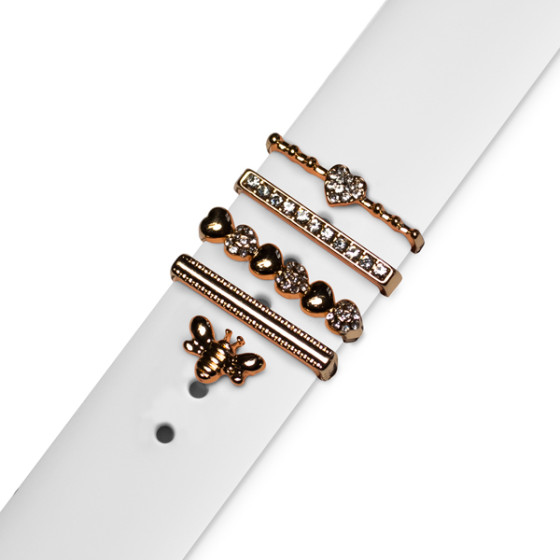 Strap Jewellery Ring + Charm Bee /SET, gold/ OEM