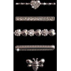 Strap Jewellery Ring + Charm Bee /SET, silver/ OEM