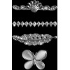 Strap Jewellery Ring + Charm Butterfly /SET, silver/ OEM