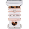 Strap Jewellery Ring + Charm Heart /SET, leopard/ OEM