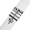 Strap Jewellery Ring + Charm Heart /SET, White leopard/ OEM