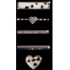 Strap Jewellery Ring + Charm Heart /SET, White leopard/ OEM