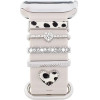 Strap Jewellery Ring + Charm Heart /SET, White leopard/ OEM