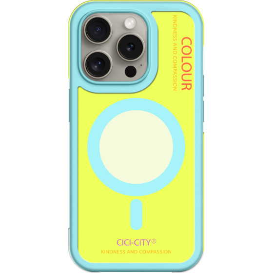 CiCi Case Color Bumper MagSafe for Apple iPhone 17 /blue-yellow/