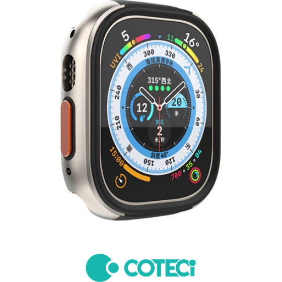 COTECi Blade Aluminium + TPU Protection case for Apple Watch, 49mm /titanium/