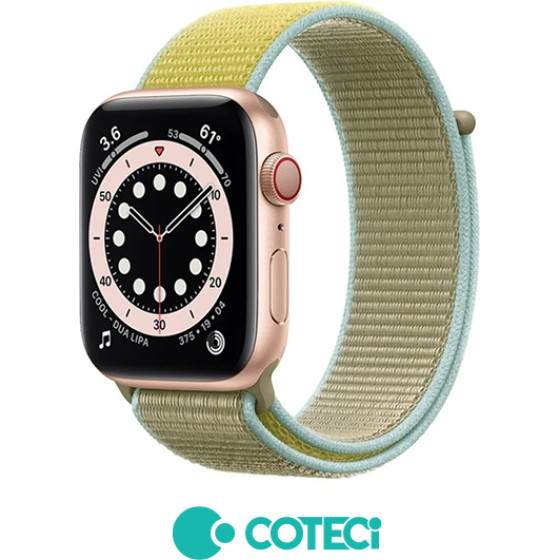COTECi Strap for Apple Watch 42/44/45/49mm, Magic tape Strap W17 /camel/