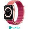 COTECi Strap for Apple Watch 42/44/45/49mm, Magic tape Strap W17 /pomegranate/