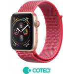 COTECi Strap for Apple Watch 42/44/45/49mm, Magic tape Strap W17 /red/