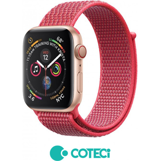 COTECi Strap for Apple Watch 42/44/45/49mm, Magic tape Strap W17 /red/