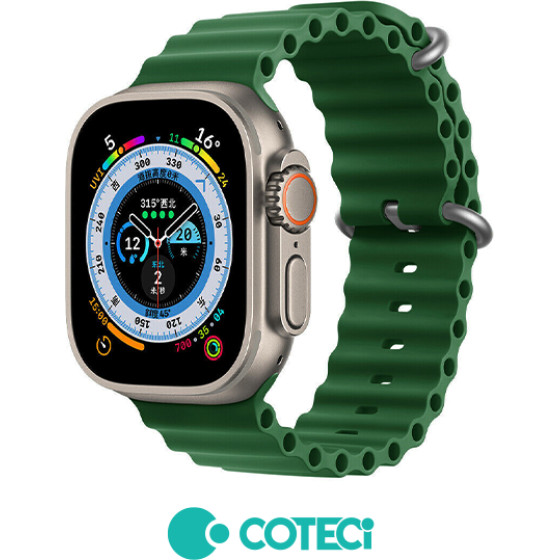 COTECi Strap for Apple Watch 42/44/45/49mm, Ocean Strap W96 /green/