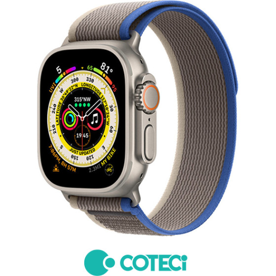 COTECi Strap for Apple Watch 42/44/45/49mm, Wild Trail Loop Strap W97 /blue + gray/