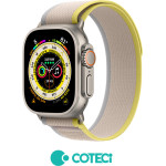 COTECi Strap for Apple Watch 42/44/45/49mm, Wild Trail Loop Strap W97 /yellow + beige/