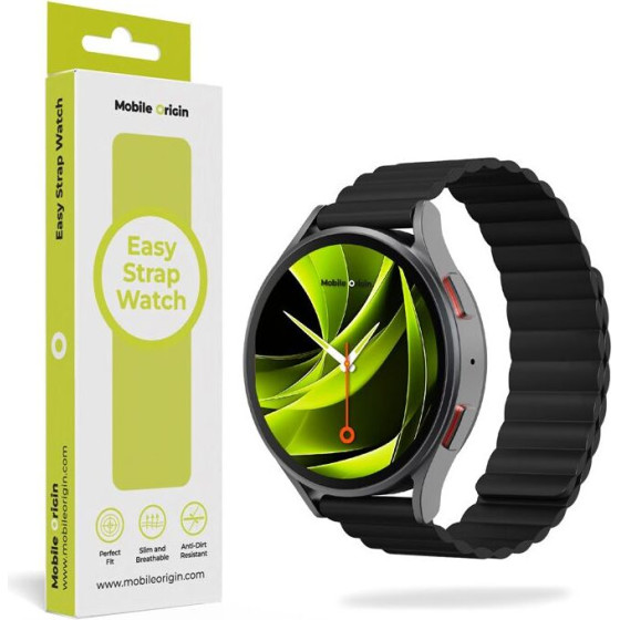 Mobile Origin Easy Strap Magnetic Watch 20mm Black - (MO-ESM20-BLK)