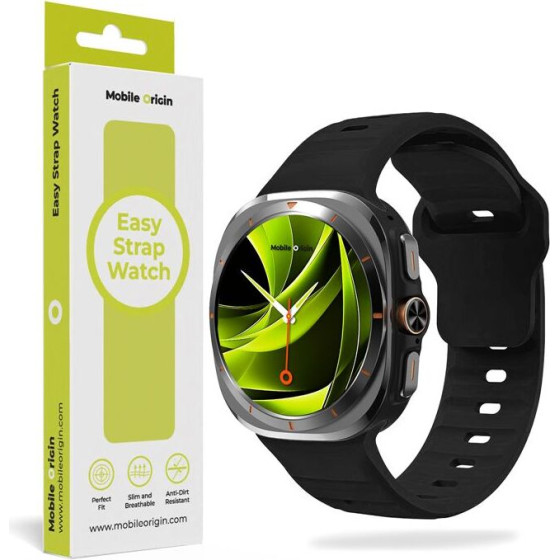 Mobile Origin Easy Strap Silicone Galaxy Watch Ultra 47mm Black - (MO-SGWU-BLK)
