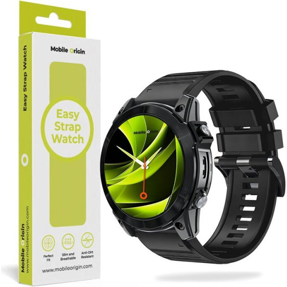 Mobile Origin Easy Strap Silicone Watch 26mm Black - (MO-ESS-26-BLK)