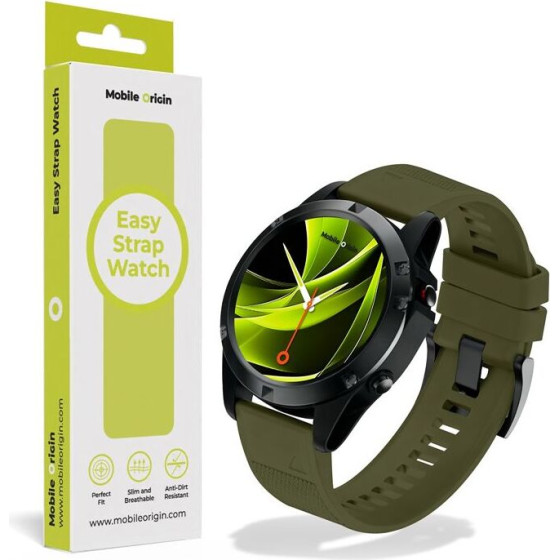 Mobile Origin Easy Strap Watch 22mm Dark Green - (MO-ES22-DGRN)