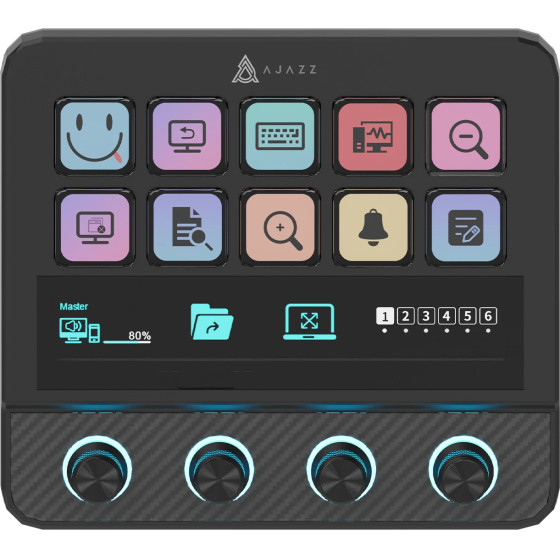 Ajazz Streaming Hub AKP05E Pro Black - (AJ-AKP05E-PRO-BK)