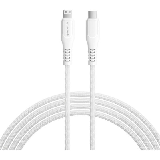 4sMarts Lightning To USB-C Cable 30W 1.5m White - (465592)