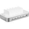 4sMarts Team 100W Charging Station 5xUSB-C With Set Of 6 Cables Silver - (541281)