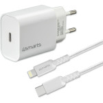 4sMarts Voltplug 20W Pd USB-C Wall Charger With USB-C To Lightning Cable White - (465591)