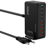 Wozinsky 240W Gan QC3 Charging Station - Black - (WSL-240)