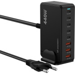 Wozinsky 440W Gan QC3 Charging Station - Black - (WSL-440)