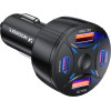 Wozinsky 60W Car Charger 2xUSB-C 2xUSB-A - Black - (WLS-04)