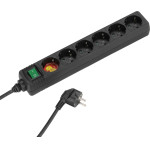Vivanco 6Way ��������� With Shutter 1.4m Black - (VELSTR6SCHSWK)