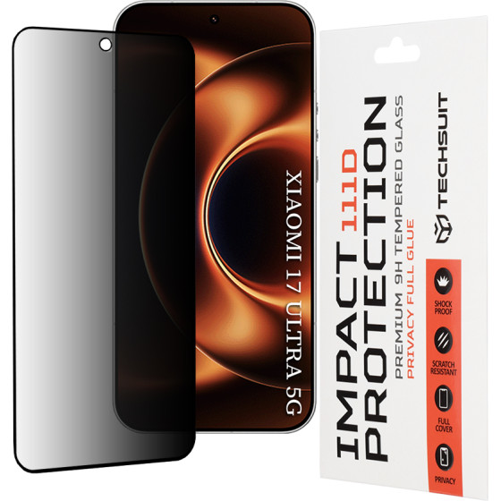 Techsuit - 111D Privacy Full Glue - Xiaomi 17 Ultra - Black