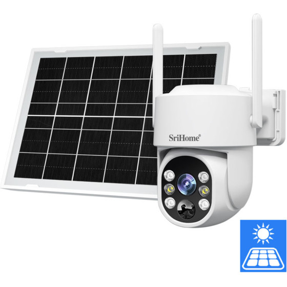 SriHome 4MP Hd Outdoor Solar Wifi Camera - (DH005-4MP)