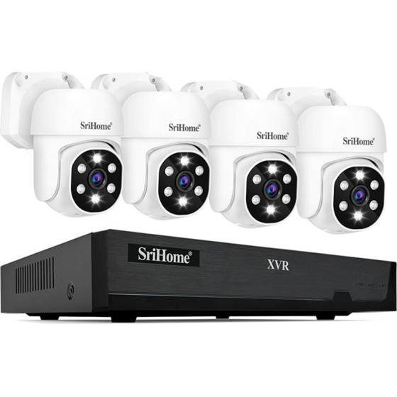 SriHome 5MN 4CH Coaxial Monitoring Xvr Kit - (NVS008-4*AHD030)
