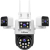 SriHome 8MP QUAD-Lens Ptz Security Camera - (SH066)