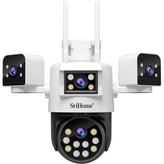 SriHome 8MP QUAD-Lens Ptz Security Camera - (SH066)