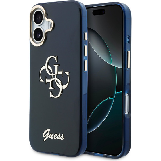 Guess Iml 4G Script Metal Logo Case For Iphone 17 Blue - (GUHCP17S5HC4MLSB)