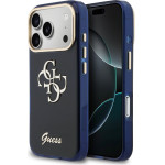 Guess Iml 4G Script Metal Logo Case For Iphone 17 Pro Max Blue - (GUHCP17X5HC4MLSB)