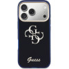 Guess Iml 4G Script Metal Logo Case For Iphone 17 Pro Max Blue - (GUHCP17X5HC4MLSB)