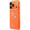 Guess Iml 4G Script Metal Logo Case For Iphone 17 Pro Orange - (GUHCP17L5HC4MLSO)