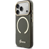 Guess Iml Glitter Script Strap Magsafe Case For Iphone 17 Pro Black - (GUHMP17L5HTGSMSK)
