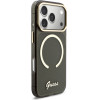 Guess Iml Glitter Script Strap Magsafe Case For Iphone 17 Pro Black - (GUHMP17L5HTGSMSK)