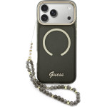 Guess Iml Glitter Script Strap Magsafe Case For Iphone 17 Pro Max Black - (GUHMP17X5HTGSMSK)