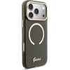 Guess Iml Glitter Script Strap Magsafe Case For Iphone 17 Pro Max Black - (GUHMP17X5HTGSMSK)