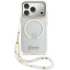 Guess Iml Glitter Script Strap Magsafe Case For Iphone 17 Pro Max Transparent - (GUHMP17X5HTGSMSH)