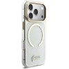 Guess Iml Glitter Script Strap Magsafe Case For Iphone 17 Pro Transparent - (GUHMP17L5HTGSMSH)